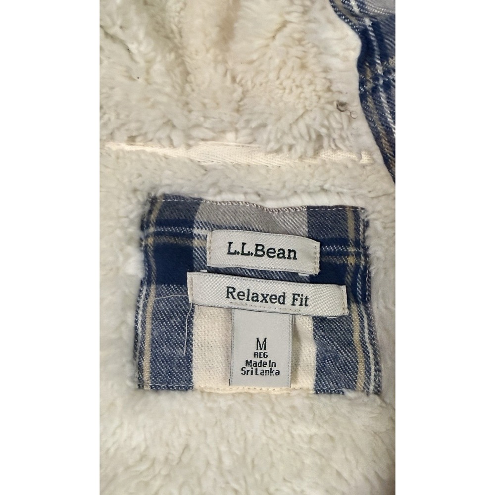 L.L. Bean Women's Scotch Plaid Flannel Zip Up Hoodie Jacket Relaxed Fit Size M - Picture 3 of 6